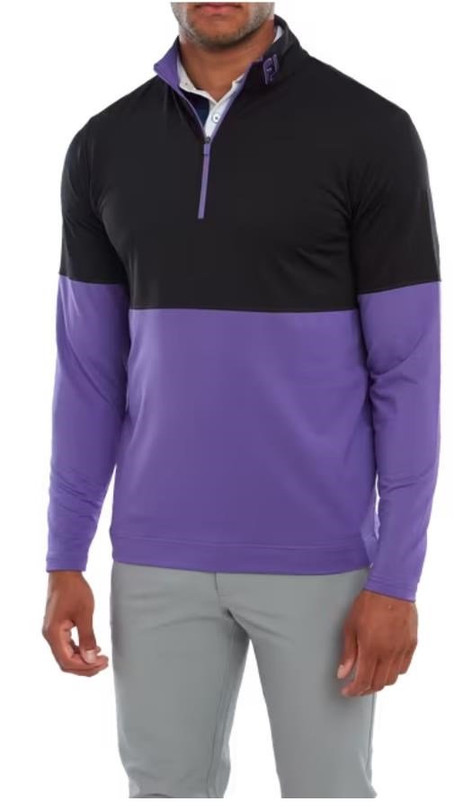 FootJoy Colour Block męska bluza, czarno/fioletowa