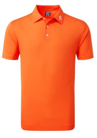 FootJoy Stretch Pique Solid Athletic Fit męskie polo, pomarańczowe