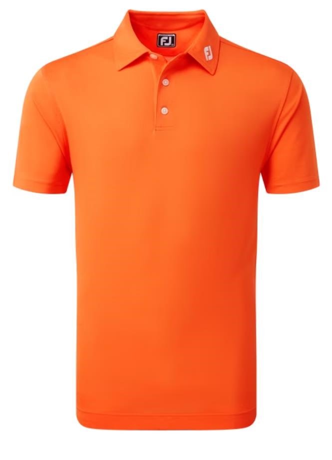 FootJoy Stretch Pique Solid Athletic Fit męskie polo, pomarańczowe