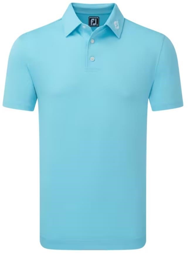 FootJoy Stretch Pique Solid Athletic Fit męskie polo, niebieskie