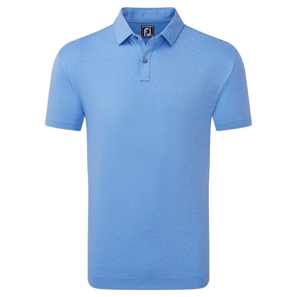 FootJoy Heather Self Collar Lisle męskie polo, niebieskie