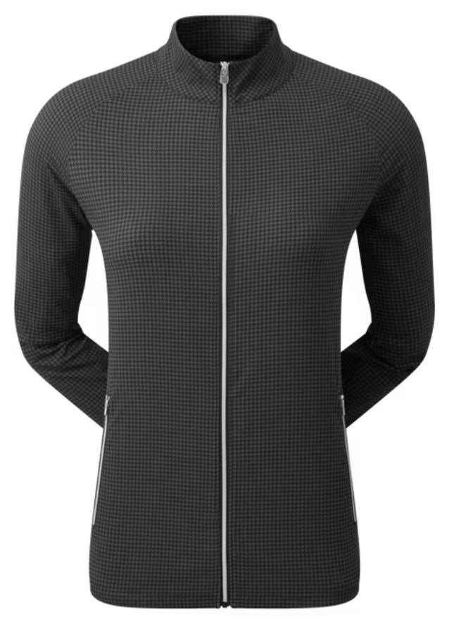 FootJoy Houndstooth Print Woven damska bluza, czarna