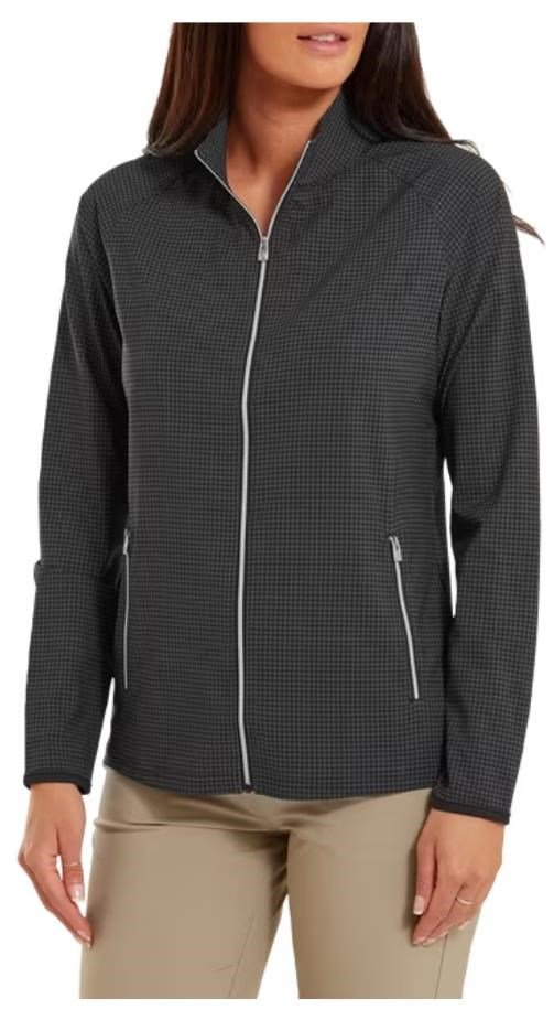 FootJoy Houndstooth Print Woven damska bluza, czarna