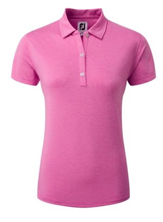 FootJoy Heather Self-Collar Lisle damskie polo, różowe