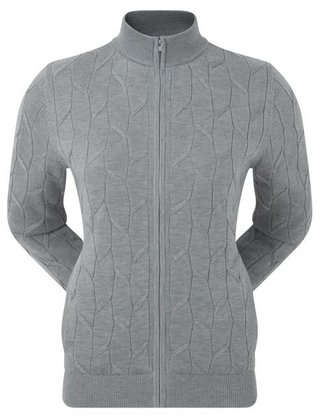 FootJoy Full-Zip Lined damski sweter, szary