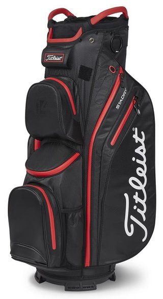 Titleist 14 StaDry cart bag, czarno/czerwony