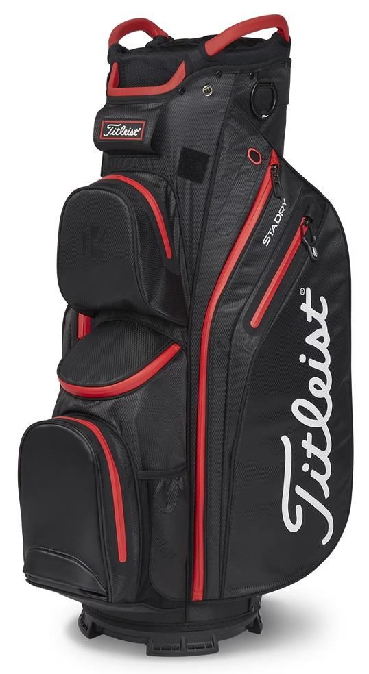 Titleist 14 StaDry cart bag, czarny/czarny/czerwony