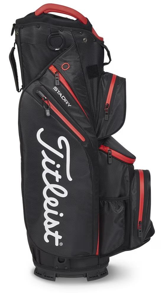 Titleist 14 StaDry cart bag, czarny/czarny/czerwony