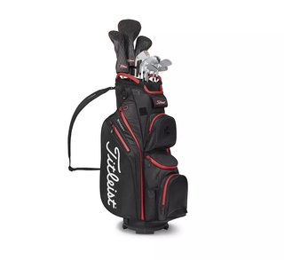 Titleist 14 StaDry cart bag, czarny/czarny/czerwony