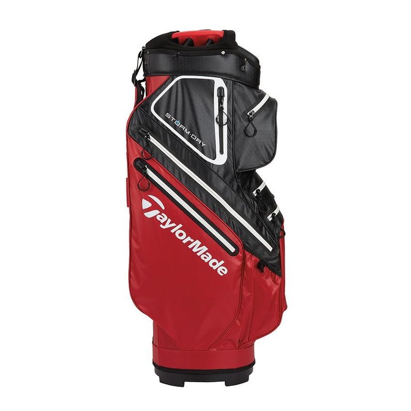 TaylorMade Storm-Dry Waterproof cart bag, czerwono/czarny