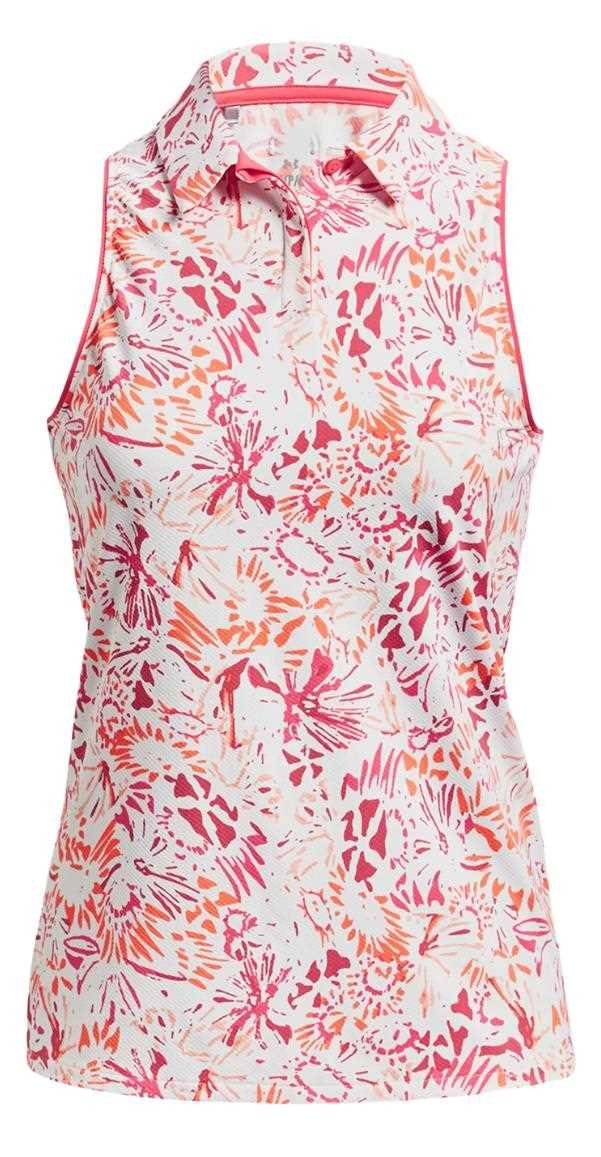 Under Armour Iso-Chill Sleeveless damskie polo, biało/różowe