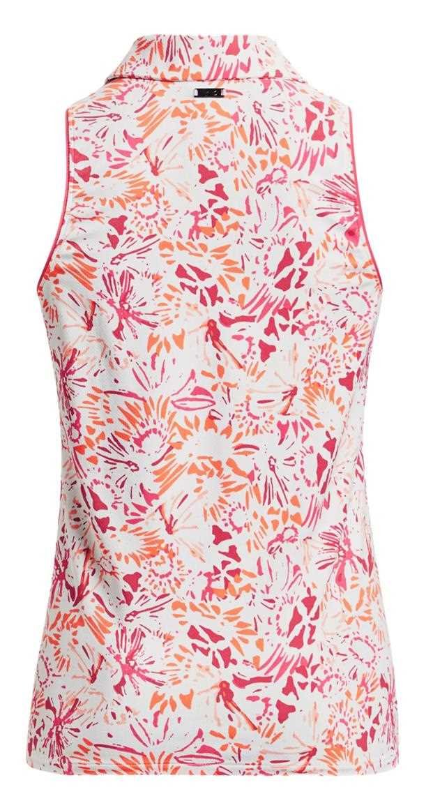 Under Armour Iso-Chill Sleeveless damskie polo, biało/różowe