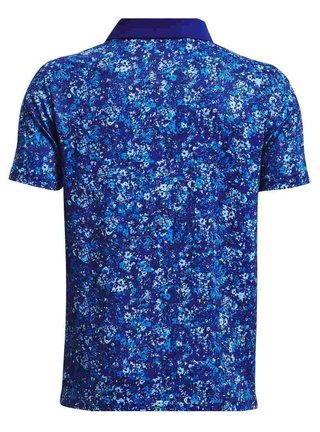 Under Armour Performance Floral Speckle dziecięce polo, niebieskie