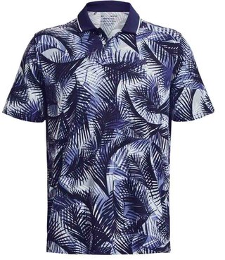 Under Armour Iso-Chill Print Palm męskie polo, granatowe