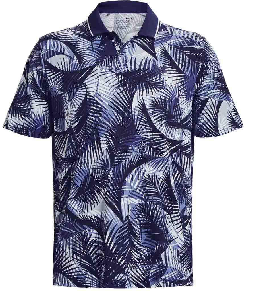 Under Armour Iso-Chill Print Palm męskie polo, granatowe