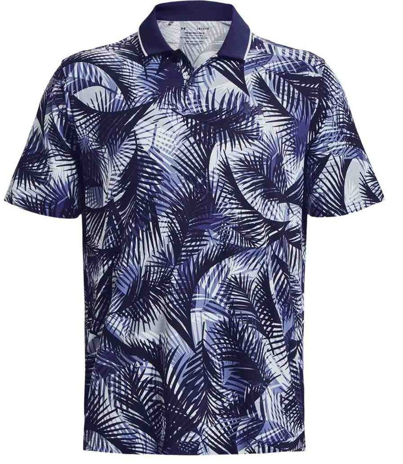 Under Armour Iso-Chill Print Palm męskie polo, granatowe