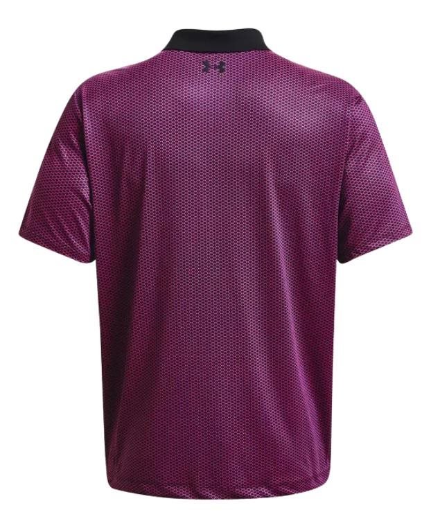 Under Armour Performance 3.0 Printed męskie polo, czarno/różowe
