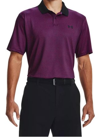 Under Armour Performance 3.0 Printed męskie polo, czarno/różowe
