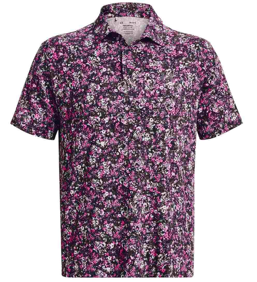 Under Armour Playoff 3.0 Printed męskie polo, czarno/różowe
