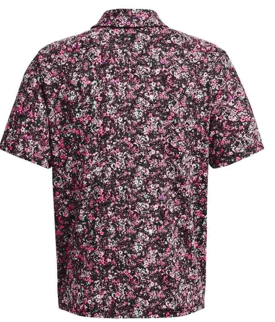 Under Armour Playoff 3.0 Printed męskie polo, czarno/różowe