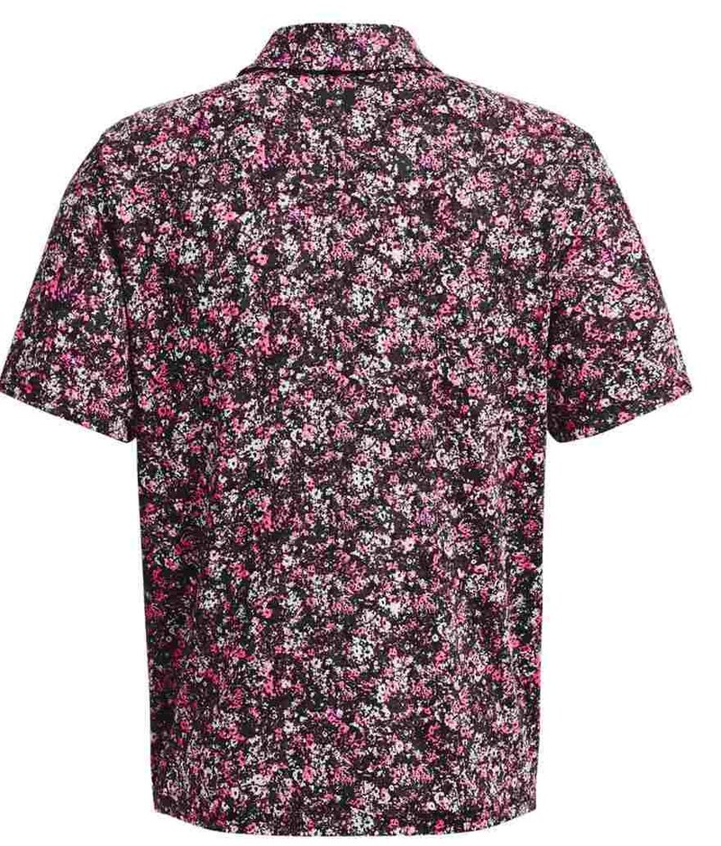Under Armour Playoff 3.0 Printed męskie polo, czarno/różowe
