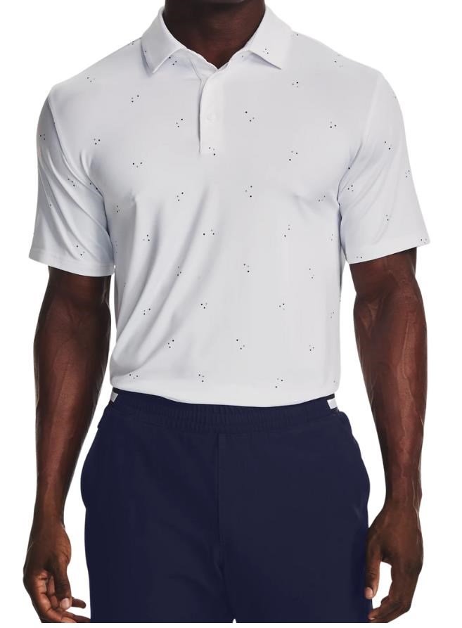 Under Armour Playoff 3.0 Printed męskie polo, biało/niebieskie