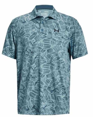 Under Armour Playoff 3.0 Printed męskie polo, still water/static blue