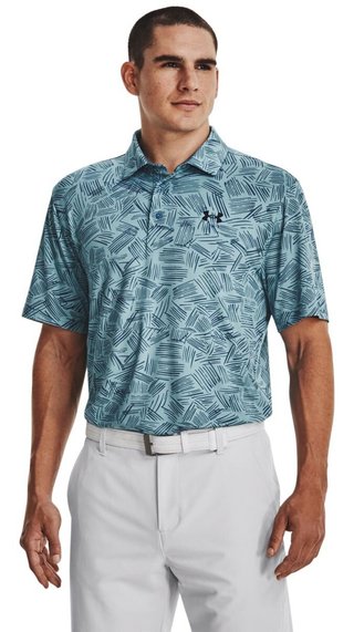 Under Armour Playoff 3.0 Printed męskie polo, still water/static blue