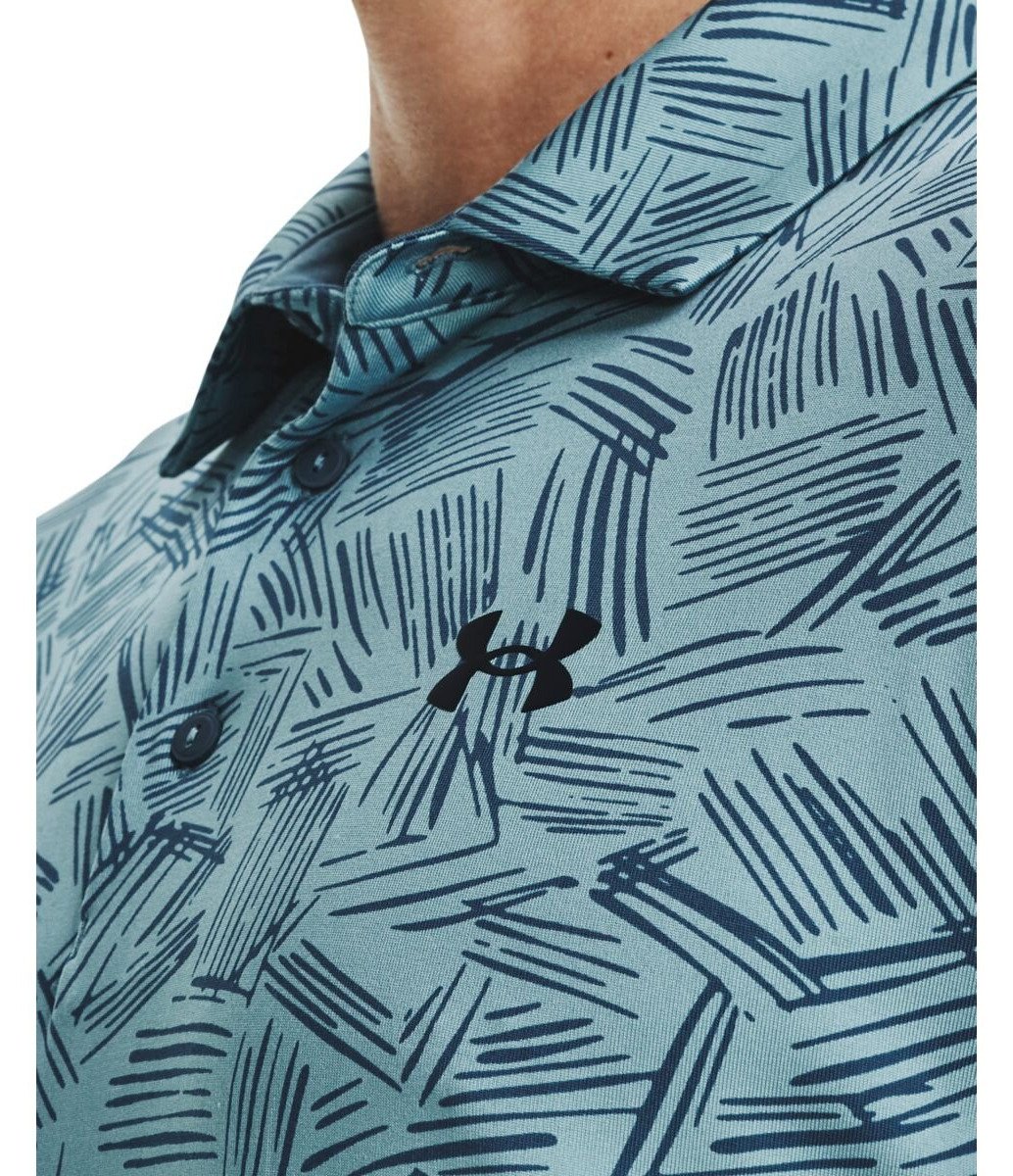 Under Armour Playoff 3.0 Printed męskie polo, still water/static blue
