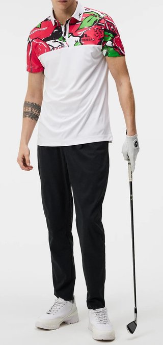 J.Lindeberg Jeff Masters Golf męskie polo, azalea