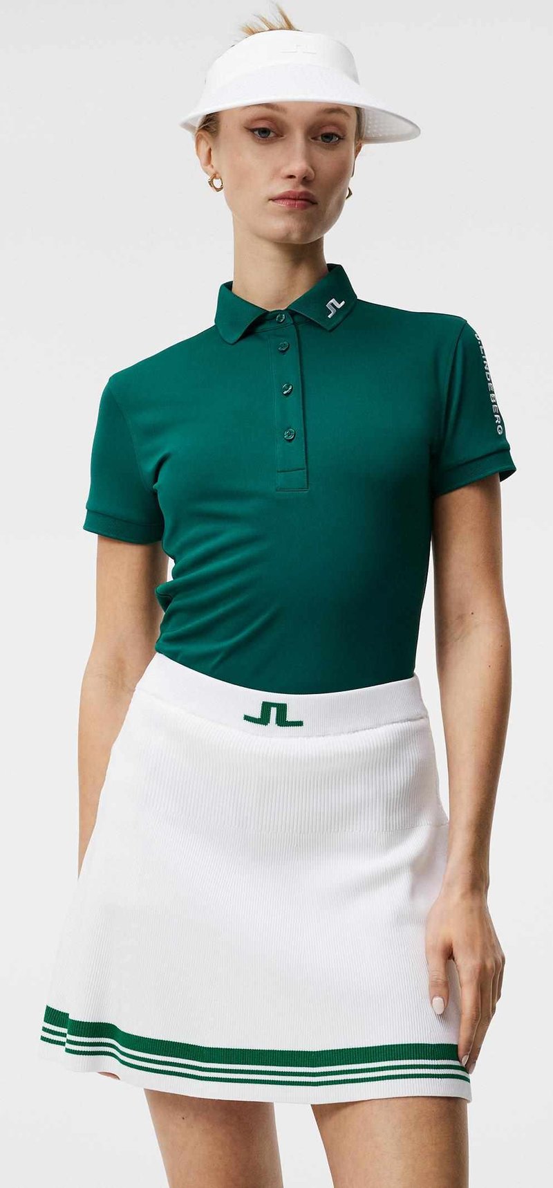 J.Lindeberg Tour Tech damskie polo, rain forest