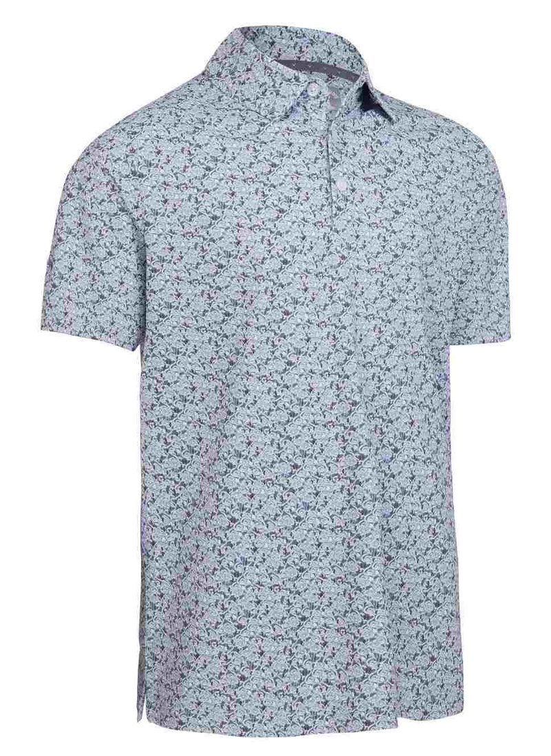 Callaway Allover Flamingo Print męskie polo, białe