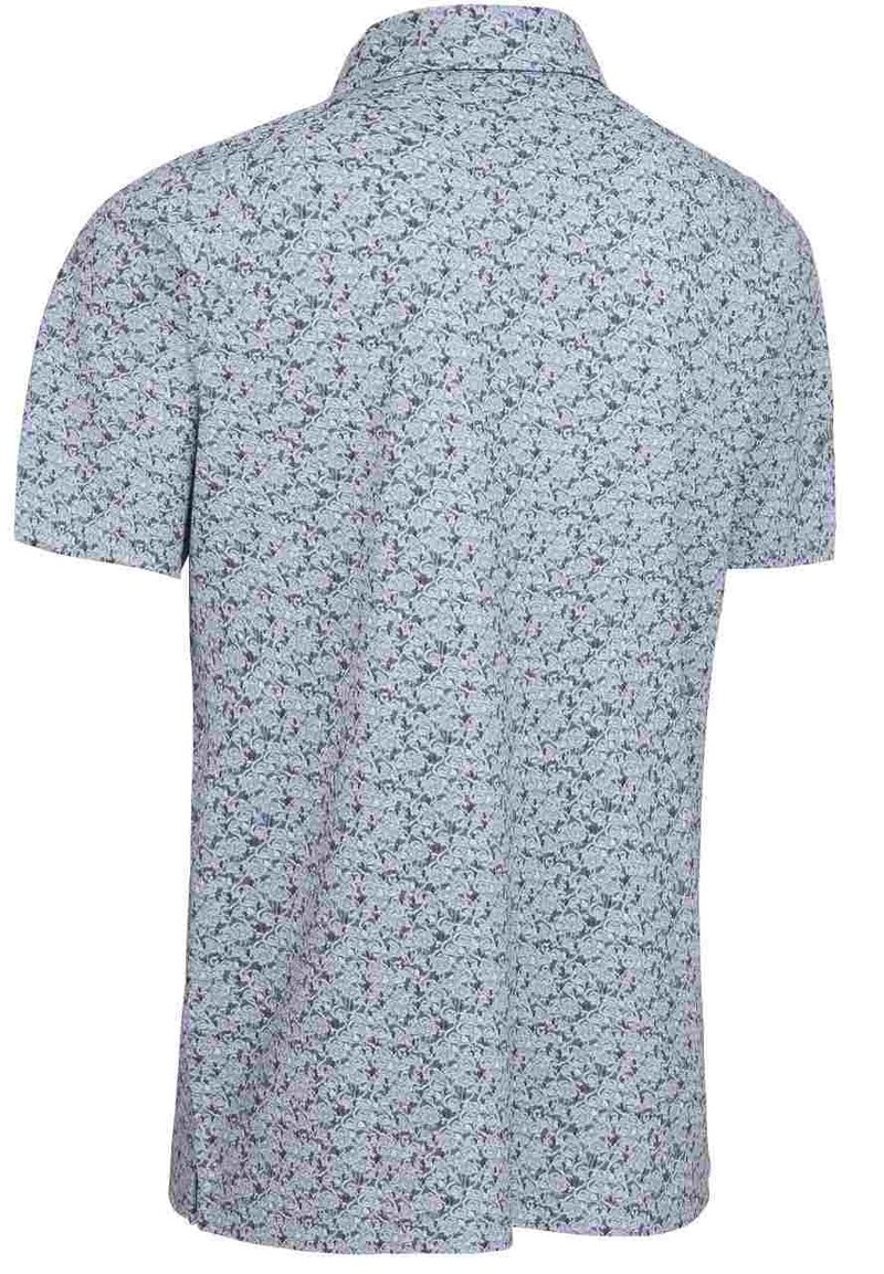 Callaway Allover Flamingo Print męskie polo, białe