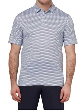 Callaway Trademark Ombre Chev Print męskie polo, białe