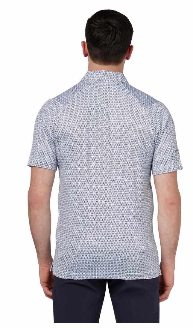 Callaway Trademark Ombre Chev Print męskie polo, białe