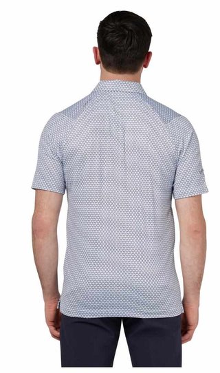 Callaway Trademark Ombre Chev Print męskie polo, białe