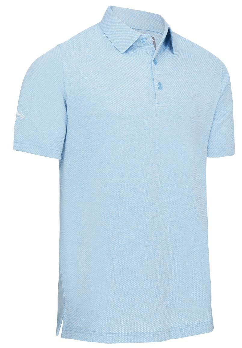 Callaway Heathered Jacquard męskie polo, blue grotto heather