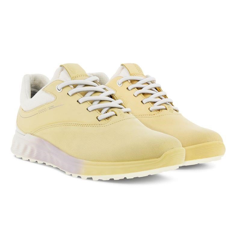Ecco S-Three damskie buty golfowe, jasnożółte