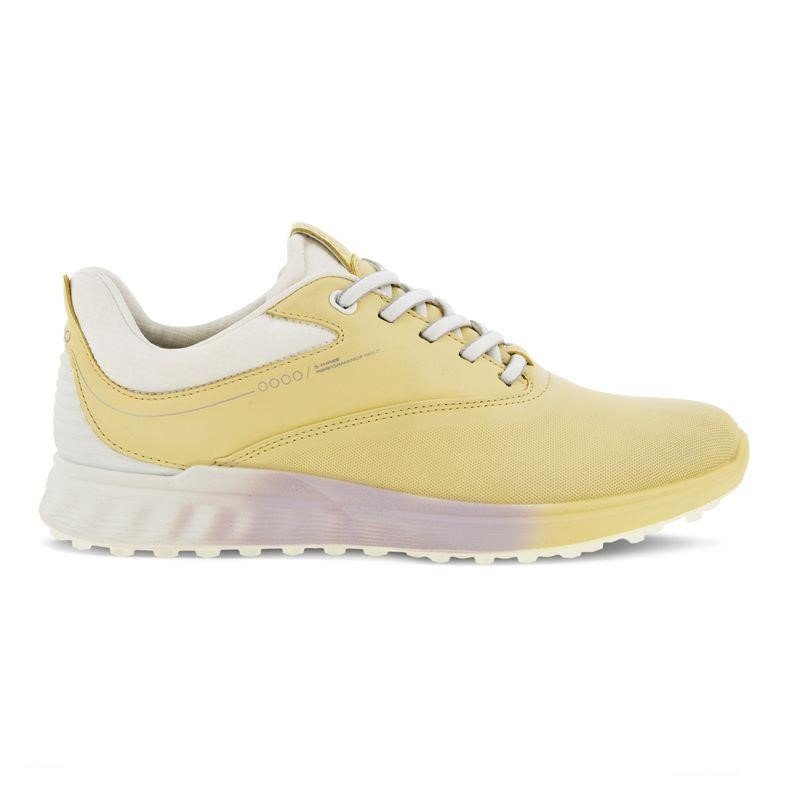 Ecco S-Three damskie buty golfowe, jasnożółte