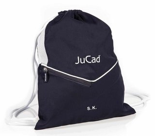 JuCad drawstring sports bag, niebieski