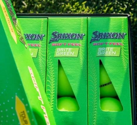Srixon Soft Feel Brite piłki golfowe, zielone