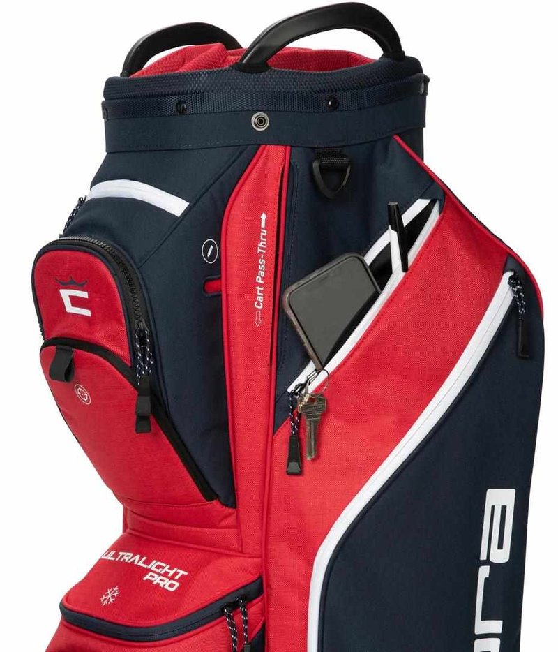 Cobra Ultralight Pro cart bag, granatowo/czerwony