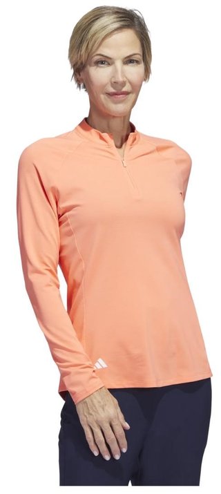 Adidas Solid Quarter Zip Long Sleeve męska bluza, coral fusion