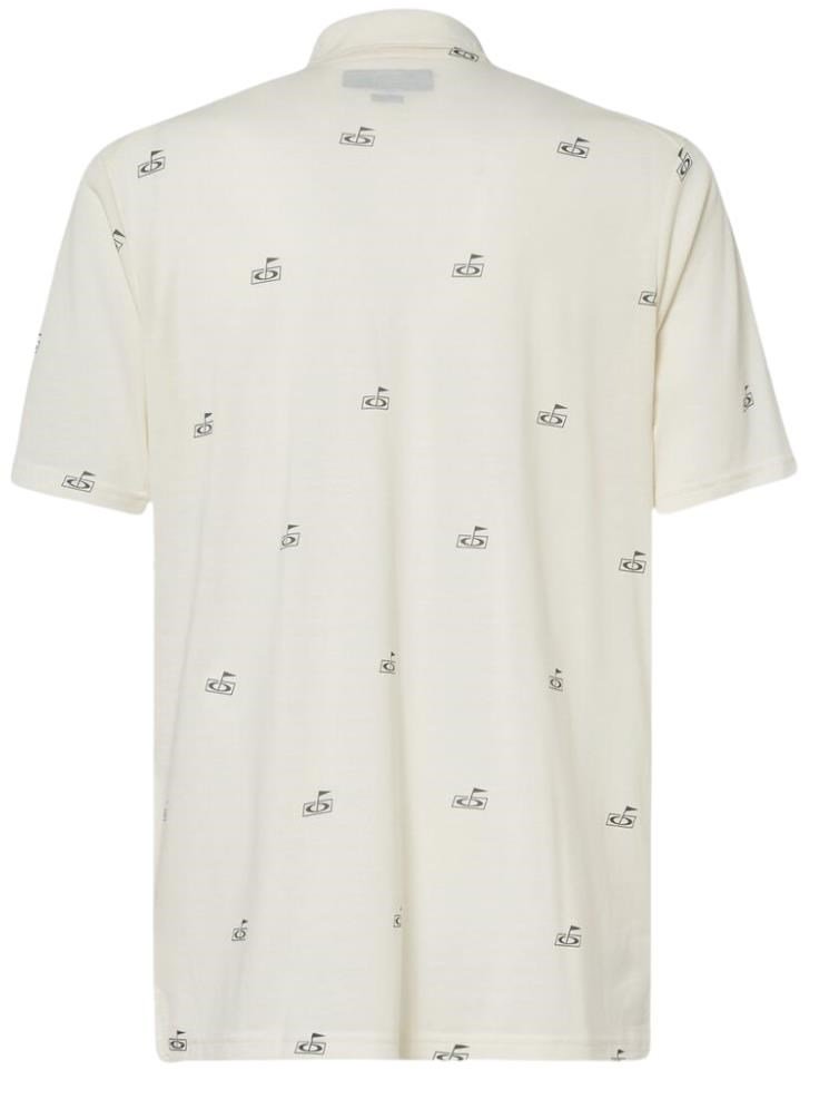 Oakley Golf Flag Pattern męskie polo, arctic white