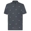 Oakley Golf Flag Pattern męskie polo, dark slate