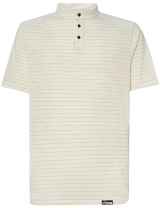 Oakley Fringe Stripe męskie polo, arctic white