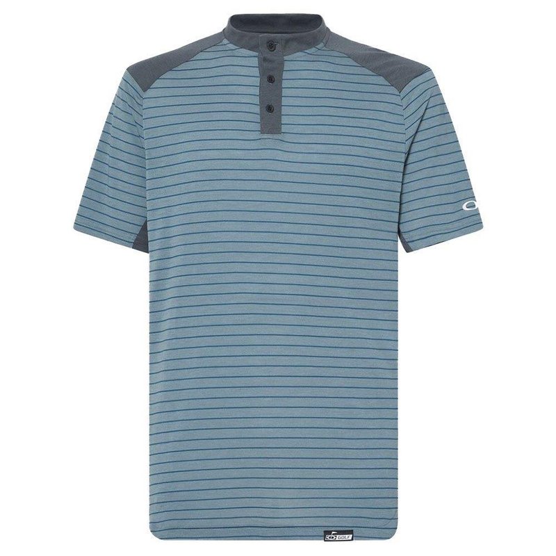 Oakley Fringe Stripe męskie polo, dark slate