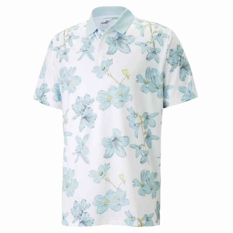 Puma Mattr Verdant męskie polo, biało/niebieskie