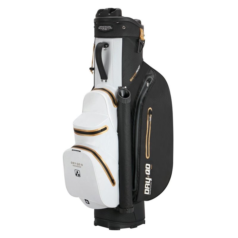 Bennington Dry QO 9 Waterproof cart bag, czarny/biało/złoty