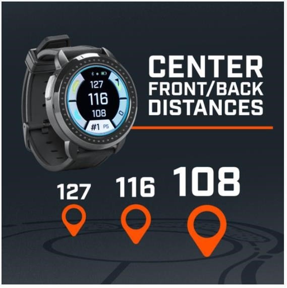 Bushnell iON Elite GPS zegarek golfowy, czarny